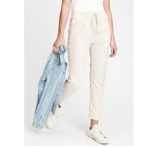 High Rise Corduroy Joggers Petite 10 White